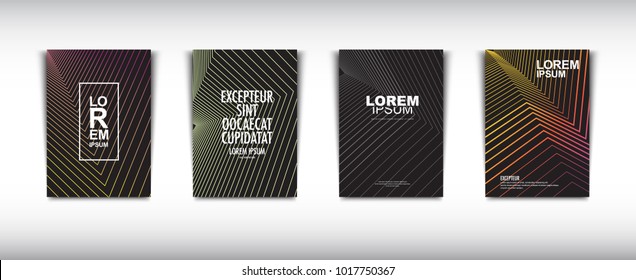 A set of modern abstract Cover Design . Cover Design template for the decoration presentation, brochure, catalog, poster, book, magazine etc. Vector Illustration