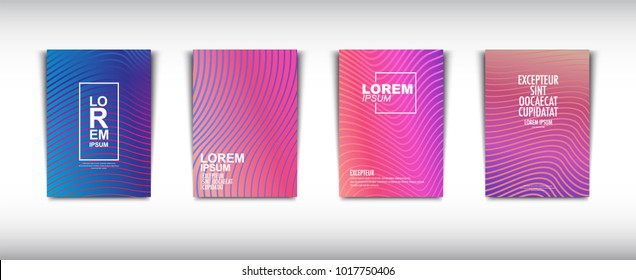 A set of modern abstract Cover Design . Cover Design template for the decoration presentation, brochure, catalog, poster, book, magazine etc. Vector Illustration