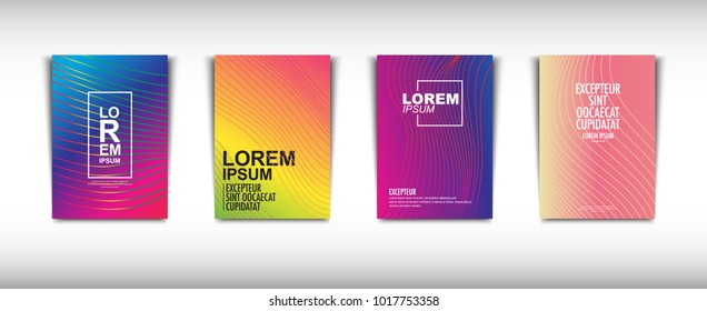 A set of modern abstract Cover Design . Cover Design template for the decoration presentation, brochure, catalog, poster, book, magazine etc. Vector Illustration