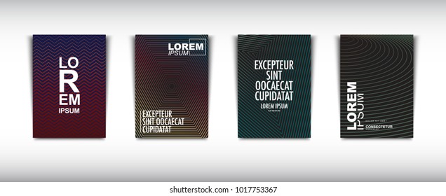 A set of modern abstract Cover Design . Cover Design template for the decoration presentation, brochure, catalog, poster, book, magazine etc. Vector Illustration