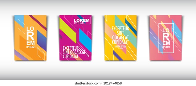 A set of modern abstract Cover Design . Cover Design template for the decoration presentation, brochure, catalog, poster, book, magazine etc. Vector Illustration
