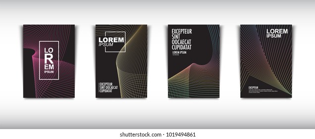 A set of modern abstract Cover Design . Cover Design template for the decoration presentation, brochure, catalog, poster, book, magazine etc. Vector Illustration