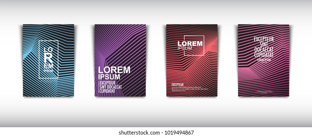 A set of modern abstract Cover Design . Cover Design template for the decoration presentation, brochure, catalog, poster, book, magazine etc. Vector Illustration