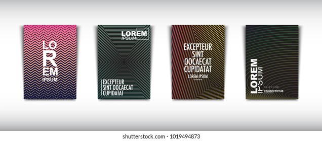 A set of modern abstract Cover Design . Cover Design template for the decoration presentation, brochure, catalog, poster, book, magazine etc. Vector Illustration