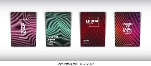 A set of modern abstract Cover Design . Cover Design template for the decoration presentation, brochure, catalog, poster, book, magazine etc. Vector Illustration