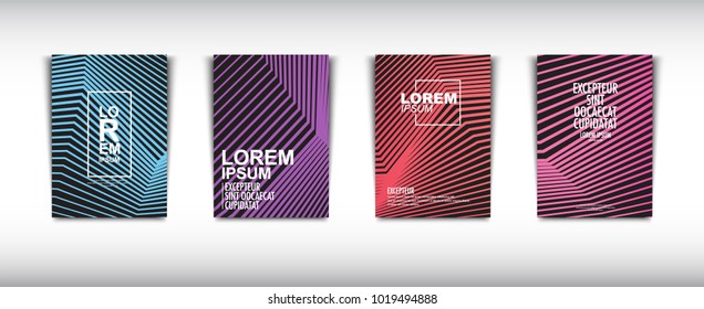 A set of modern abstract Cover Design . Cover Design template for the decoration presentation, brochure, catalog, poster, book, magazine etc. Vector Illustration