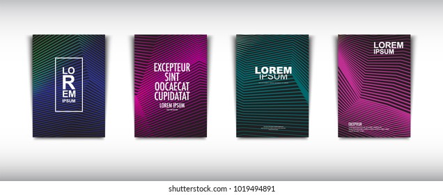 A set of modern abstract Cover Design . Cover Design template for the decoration presentation, brochure, catalog, poster, book, magazine etc. Vector Illustration