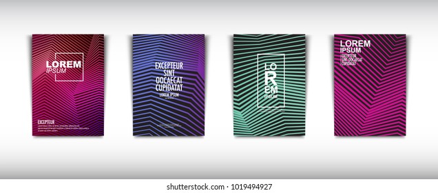 A set of modern abstract Cover Design . Cover Design template for the decoration presentation, brochure, catalog, poster, book, magazine etc. Vector Illustration