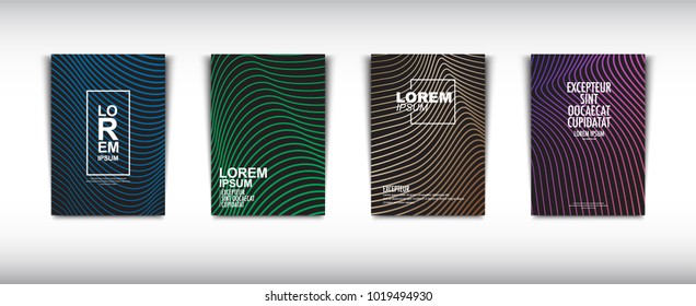 A set of modern abstract Cover Design . Cover Design template for the decoration presentation, brochure, catalog, poster, book, magazine etc. Vector Illustration