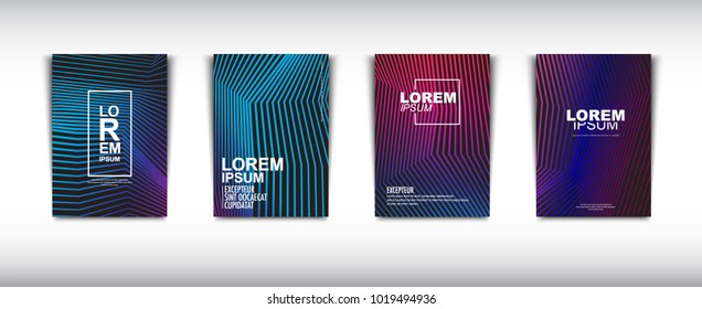 A set of modern abstract Cover Design . Cover Design template for the decoration presentation, brochure, catalog, poster, book, magazine etc. Vector Illustration