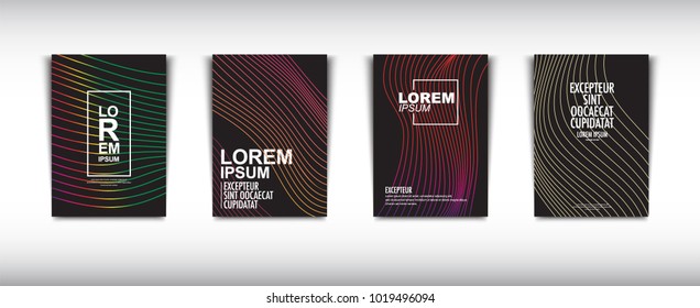 A set of modern abstract Cover Design . Cover Design template for the decoration presentation, brochure, catalog, poster, book, magazine etc. Vector Illustration