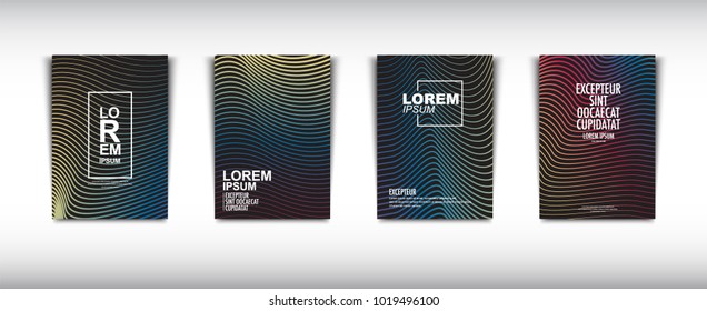 A set of modern abstract Cover Design . Cover Design template for the decoration presentation, brochure, catalog, poster, book, magazine etc. Vector Illustration