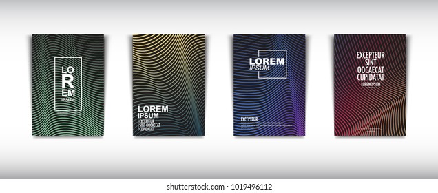 A set of modern abstract Cover Design . Cover Design template for the decoration presentation, brochure, catalog, poster, book, magazine etc. Vector Illustration