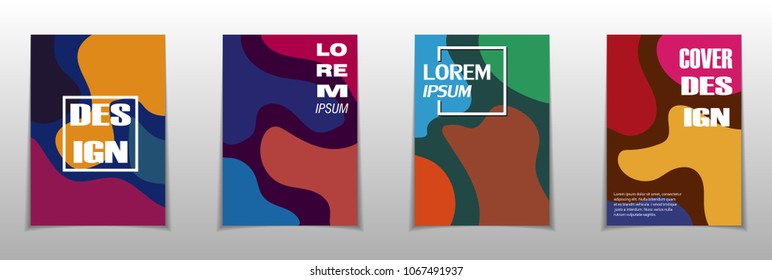 A set of modern abstract Cover Design . Cover Design template for the decoration presentation, brochure, catalog, poster, book, magazine etc. Vector Illustration