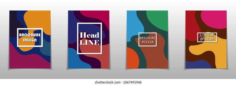 A set of modern abstract Cover Design . Cover Design template for the decoration presentation, brochure, catalog, poster, book, magazine etc. Vector Illustration