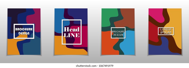 A set of modern abstract Cover Design . Cover Design template for the decoration presentation, brochure, catalog, poster, book, magazine etc. Vector Illustration