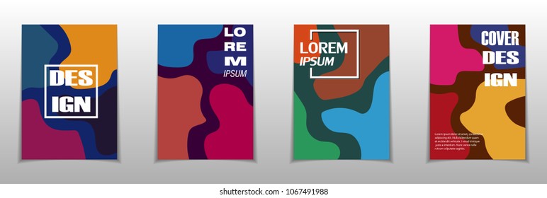 A set of modern abstract Cover Design . Cover Design template for the decoration presentation, brochure, catalog, poster, book, magazine etc. Vector Illustration