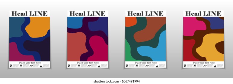 A set of modern abstract Cover Design . Cover Design template for the decoration presentation, brochure, catalog, poster, book, magazine etc. Vector Illustration