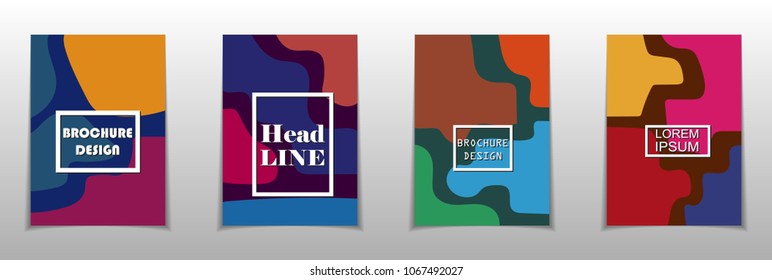 A set of modern abstract Cover Design . Cover Design template for the decoration presentation, brochure, catalog, poster, book, magazine etc. Vector Illustration