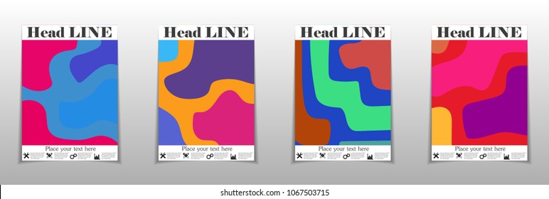 A set of modern abstract Cover Design . Cover Design template for the decoration presentation, brochure, catalog, poster, book, magazine etc. Vector Illustration