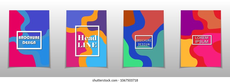 A set of modern abstract Cover Design . Cover Design template for the decoration presentation, brochure, catalog, poster, book, magazine etc. Vector Illustration