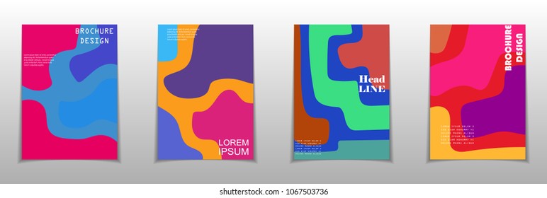 A set of modern abstract Cover Design . Cover Design template for the decoration presentation, brochure, catalog, poster, book, magazine etc. Vector Illustration