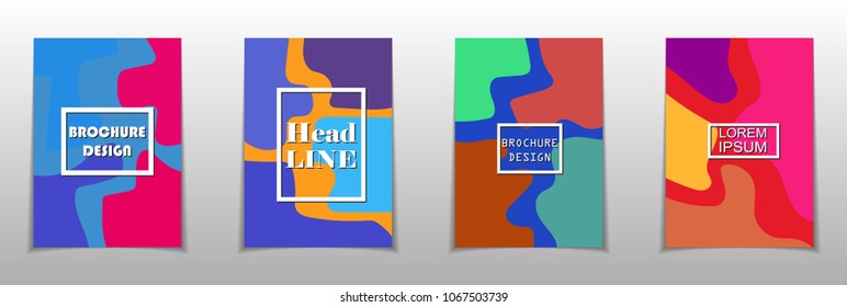 A set of modern abstract Cover Design . Cover Design template for the decoration presentation, brochure, catalog, poster, book, magazine etc. Vector Illustration