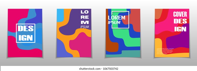 A set of modern abstract Cover Design . Cover Design template for the decoration presentation, brochure, catalog, poster, book, magazine etc. Vector Illustration