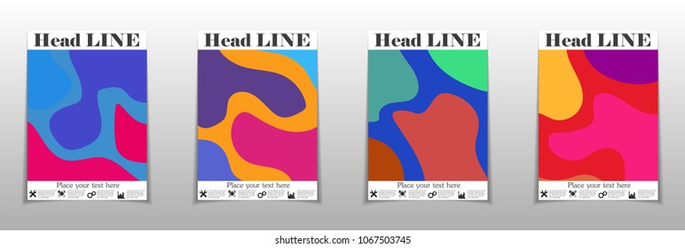 A set of modern abstract Cover Design . Cover Design template for the decoration presentation, brochure, catalog, poster, book, magazine etc. Vector Illustration