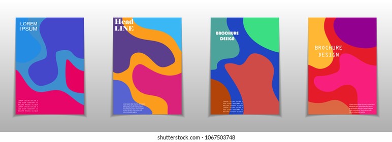 A set of modern abstract Cover Design . Cover Design template for the decoration presentation, brochure, catalog, poster, book, magazine etc. Vector Illustration