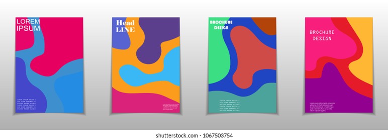 A set of modern abstract Cover Design . Cover Design template for the decoration presentation, brochure, catalog, poster, book, magazine etc. Vector Illustration