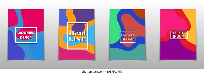 A set of modern abstract Cover Design . Cover Design template for the decoration presentation, brochure, catalog, poster, book, magazine etc. Vector Illustration