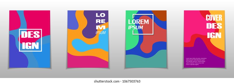 A set of modern abstract Cover Design . Cover Design template for the decoration presentation, brochure, catalog, poster, book, magazine etc. Vector Illustration