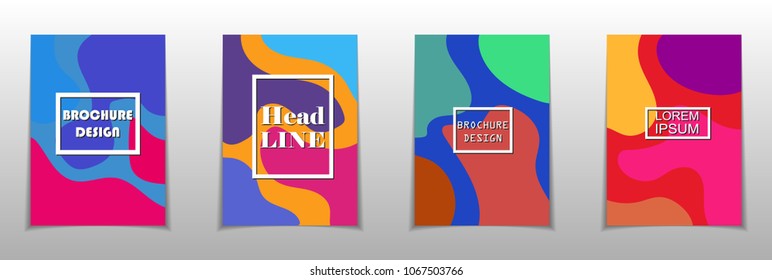 A set of modern abstract Cover Design . Cover Design template for the decoration presentation, brochure, catalog, poster, book, magazine etc. Vector Illustration