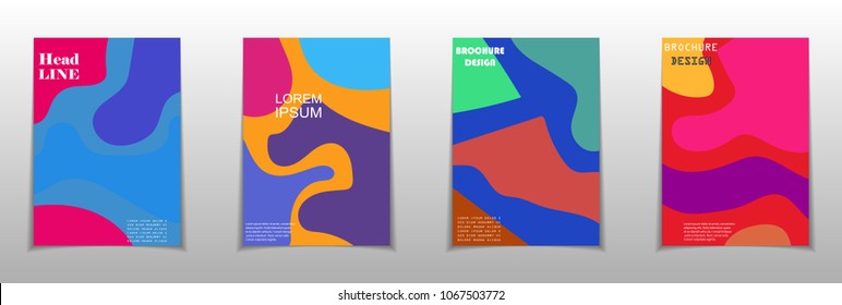 A set of modern abstract Cover Design . Cover Design template for the decoration presentation, brochure, catalog, poster, book, magazine etc. Vector Illustration