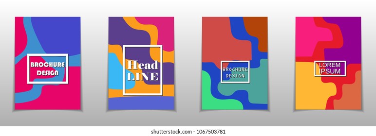 A set of modern abstract Cover Design . Cover Design template for the decoration presentation, brochure, catalog, poster, book, magazine etc. Vector Illustration