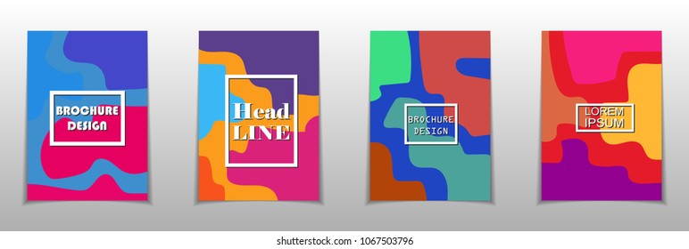 A set of modern abstract Cover Design . Cover Design template for the decoration presentation, brochure, catalog, poster, book, magazine etc. Vector Illustration