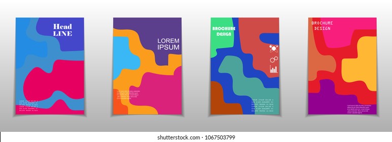 A set of modern abstract Cover Design . Cover Design template for the decoration presentation, brochure, catalog, poster, book, magazine etc. Vector Illustration