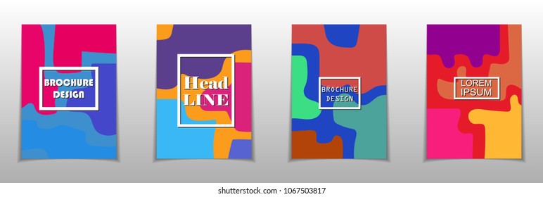 A set of modern abstract Cover Design . Cover Design template for the decoration presentation, brochure, catalog, poster, book, magazine etc. Vector Illustration