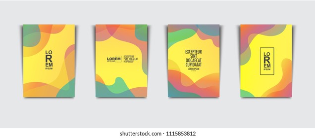 A set of modern abstract Cover Design . Cover Design template for the decoration presentation, brochure, catalog, poster, book, magazine etc. Vector Illustration
