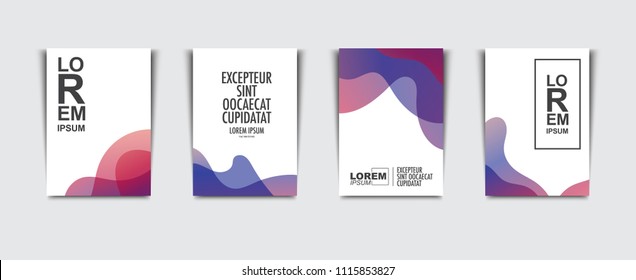 A set of modern abstract Cover Design . Cover Design template for the decoration presentation, brochure, catalog, poster, book, magazine etc. Vector Illustration