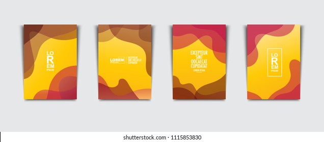 A set of modern abstract Cover Design . Cover Design template for the decoration presentation, brochure, catalog, poster, book, magazine etc. Vector Illustration