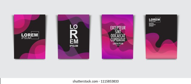 Um conjunto de design de capa moderno e abstrato. Modelo de design de capa para a apresentação de decoração, brochura, catálogo, cartaz, livro, revista etc. Ilustração de vetor