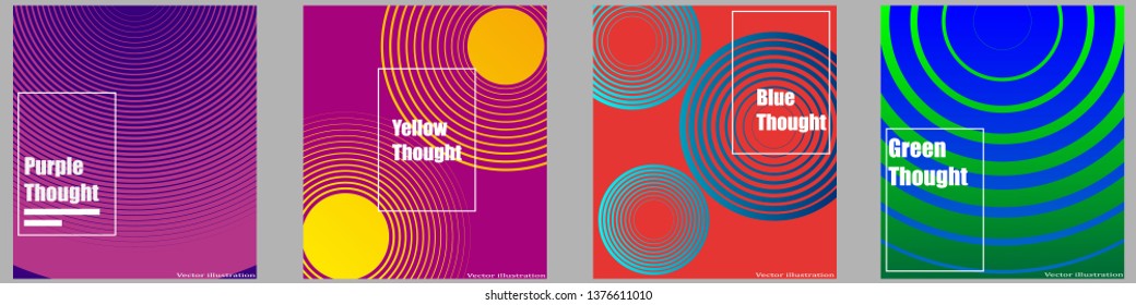 A set of modern abstract Cover Design . Cover Design template for the decoration presentation, brochure, catalog, poster, book, magazine etc. Vector Illustration