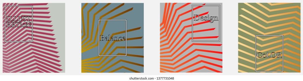A set of modern abstract Cover Design . Cover Design template for the decoration presentation, brochure, catalog, poster, book, magazine etc. Vector Illustration