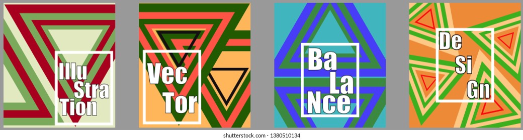 A set of modern abstract Cover Design . Cover Design template for the decoration presentation, brochure, catalog, poster, book, magazine etc. Vector Illustration