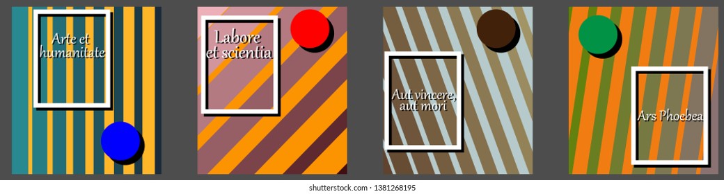 A set of modern abstract Cover Design . Cover Design template for the decoration presentation, brochure, catalog, poster, book, magazine etc. Vector Illustration