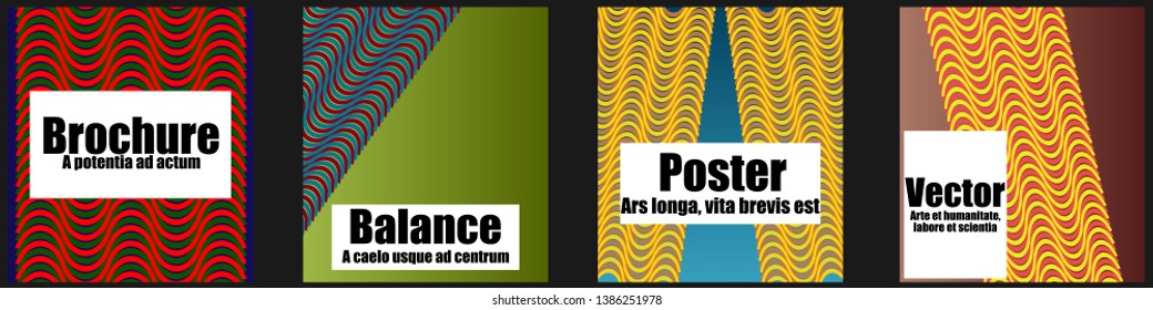 A set of modern abstract Cover Design . Cover Design template for the decoration presentation, brochure, catalog, poster, book, magazine etc. Vector Illustration