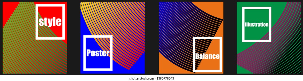 A set of modern abstract Cover Design . Cover Design template for the decoration presentation, brochure, catalog, poster, book, magazine etc. Vector Illustration.