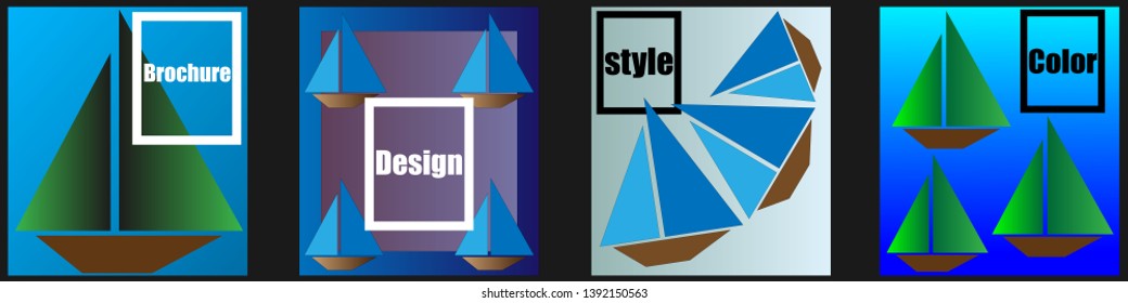 A set of modern abstract Cover Design . Cover Design template for the decoration presentation, brochure, catalog, poster, book, magazine etc. Vector Illustration.